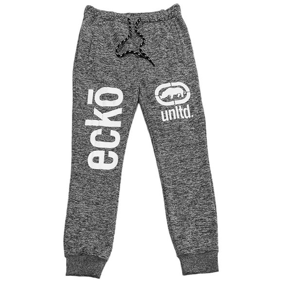 NWT ECKO UNLTD MENS GRAY FLEECE JOGGER PANTS SIZ M - Picture 1 of 3